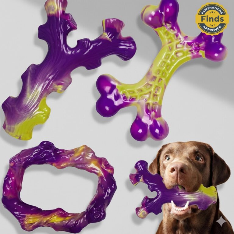 Home frienhund tough dog toys for aggressive chewers 3 pack, indestructible dog toy for large dogs, bacon flavored, keeps dogs busy
